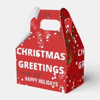 Christmas greetings favor box