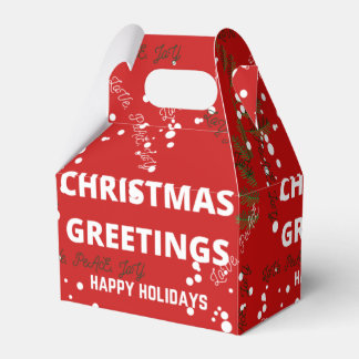Christmas greetings favor boxes