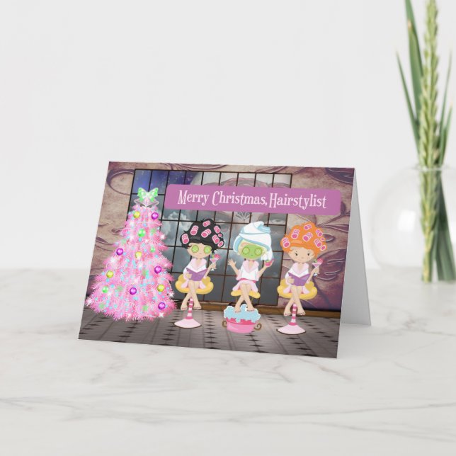 Christmas Greetings for Hairstylist Holiday Card (Front)