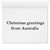 Christmas greetings from Australia Cards (Inside Horizontal (Bottom))