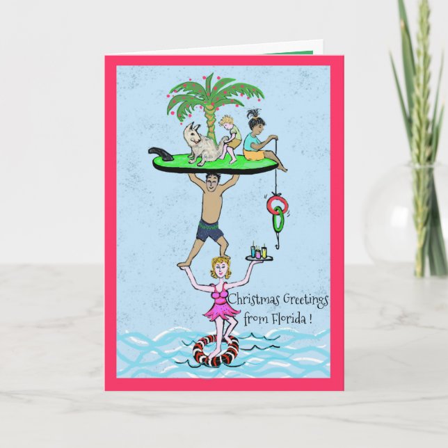 Christmas Greetings from Florida Card (Front)