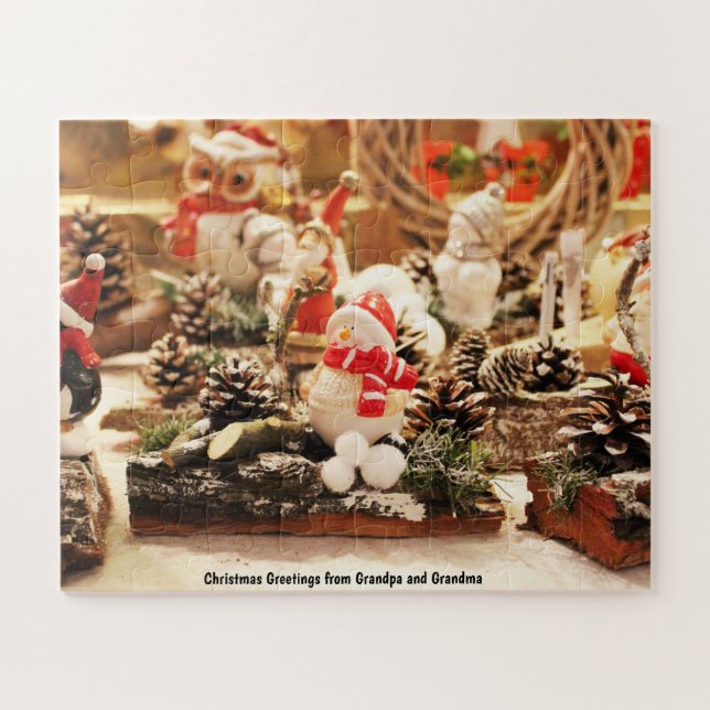 Christmas Greetings from Grandpa and Grandma Jigsaw Puzzle (Horizontal)
