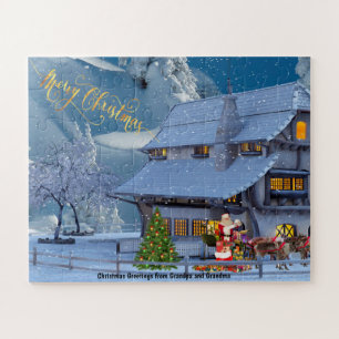 Christmas Greetings from Grandpa and Grandma Jigsaw Puzzle