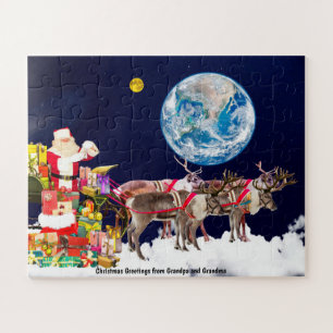 Christmas Greetings from Grandpa and Grandma Jigsaw Puzzle
