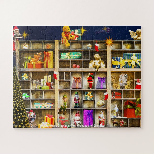 Christmas Greetings from Grandpa and Grandma Jigsaw Puzzle (Horizontal)