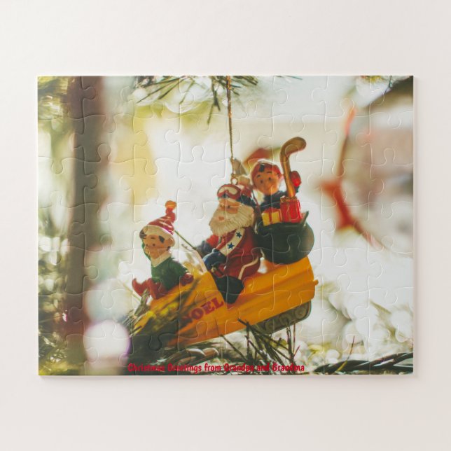 Christmas Greetings from Grandpa and Grandma Jigsaw Puzzle (Horizontal)