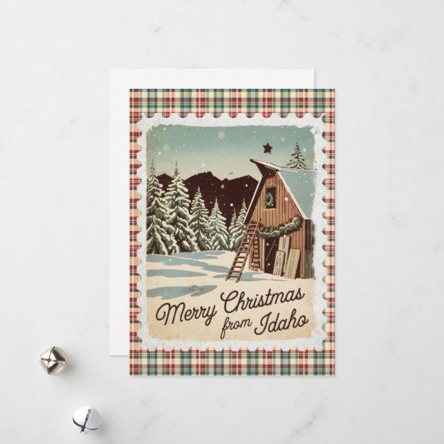 Christmas Greetings from Idaho Holiday Card (Front/Back In Situ)