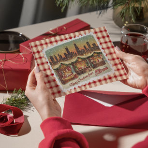 Christmas Greetings from Illinois Holiday Card