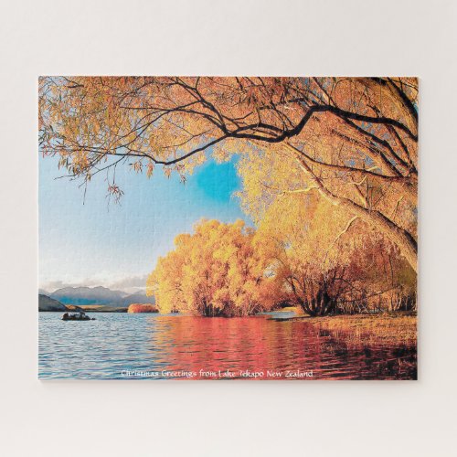 Christmas Greetings from Lake Tekapo New Zealand Jigsaw Puzzle