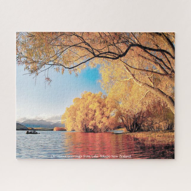 Christmas Greetings from Lake Tekapo New Zealand Jigsaw Puzzle (Horizontal)
