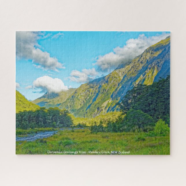 Christmas Greetings from  Monkey Creek New Zealand Jigsaw Puzzle (Horizontal)