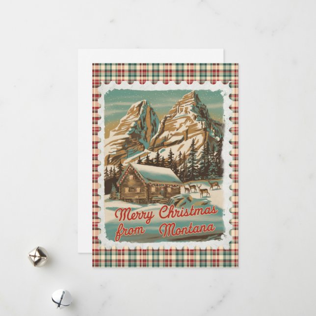 Christmas Greetings from Montana Holiday Card (Front/Back In Situ)