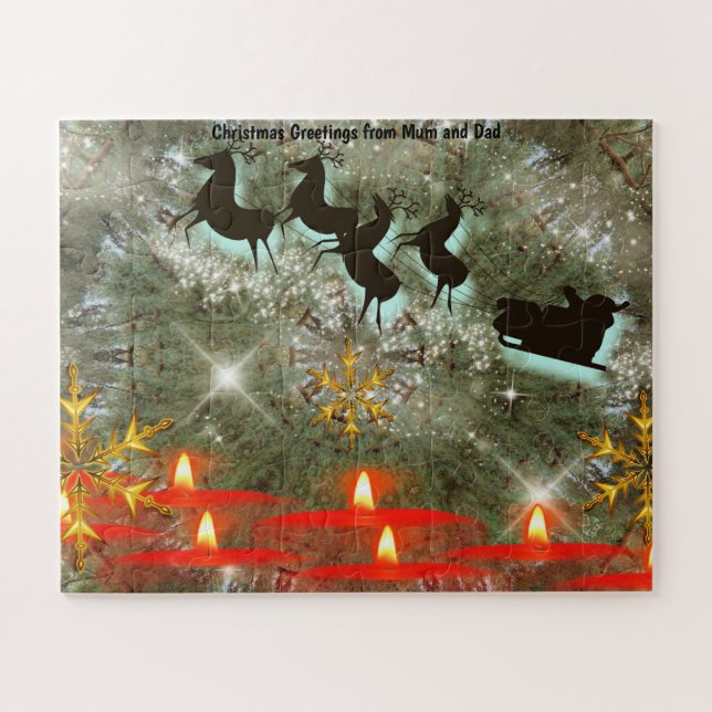Christmas Greetings from Mum and Dad Jigsaw Puzzle (Horizontal)