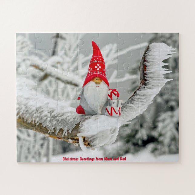 Christmas Greetings from Mum and Dad Jigsaw Puzzle (Horizontal)