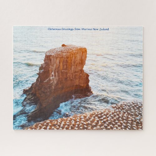 Christmas Greetings from Muriwai New Zealand Jigsaw Puzzle