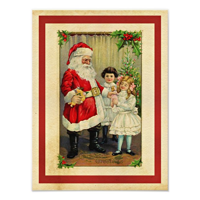 Christmas Greetings from Santa Photo Print (Front)