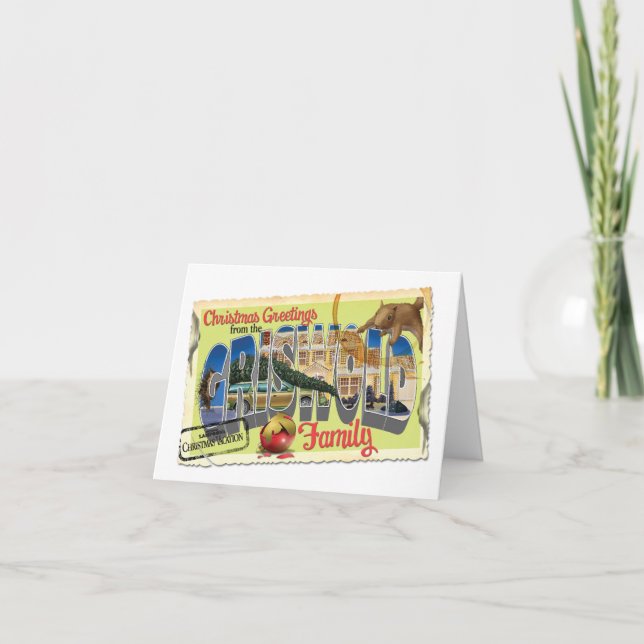 Christmas Greetings from the Griswold Family Note Card (Front)