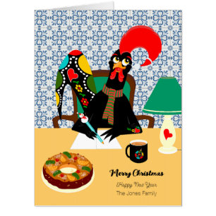 Christmas greetings from the Portuguese Rooster Card