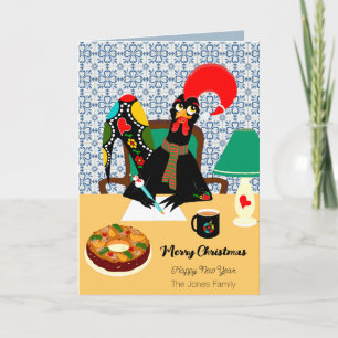 Christmas greetings from the Portuguese Rooster Card