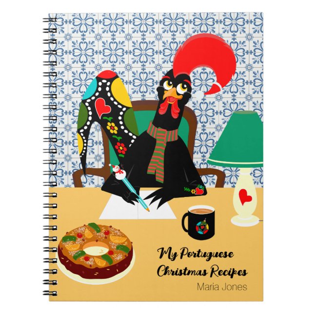 Christmas greetings from the Portuguese Rooster Notebook (Front)