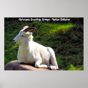 Christmas Greetings Grandpa Hunter Gatherer Poster