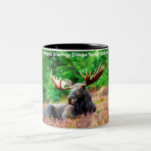 Christmas Greetings Grandpa Hunter Gatherer Two-Tone Coffee Mug