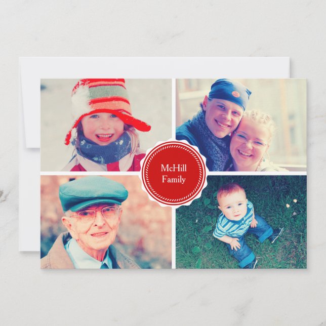 Christmas Greetings Holiday Card (Front)