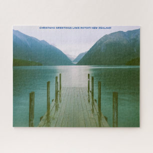 Christmas Greetings Lake Rotoiti New Zealand Jigsaw Puzzle