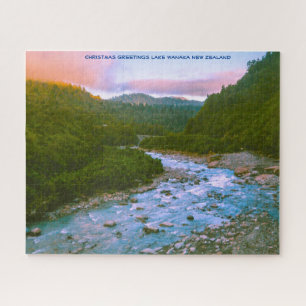 Christmas Greetings Lake Wanaka New Zealand Jigsaw Puzzle