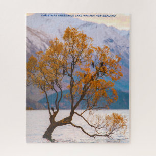 Christmas Greetings Lake Wanaka New Zealand Jigsaw Puzzle