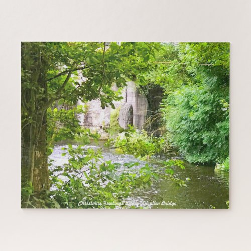 Christmas Greetings Liffey Kilcullen Bridge Jigsaw Puzzle