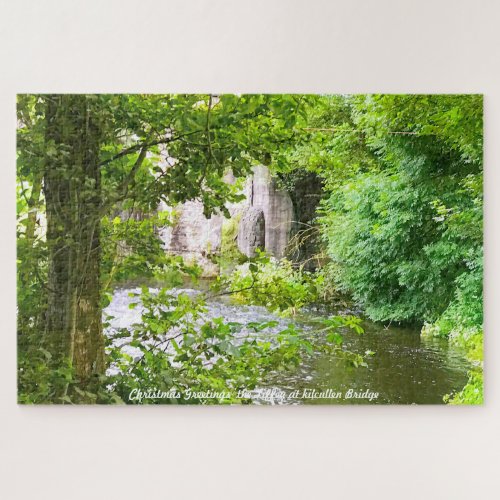 Christmas Greetings Liffey Kilcullen Bridge Jigsaw Puzzle