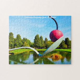 Christmas Greetings Minnesota. Jigsaw Puzzle