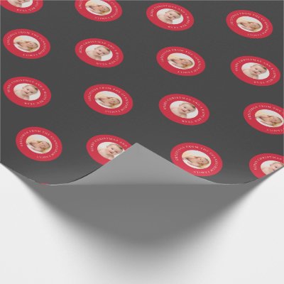 Christmas Greetings | Modern Cute Photo Wrapping Paper
