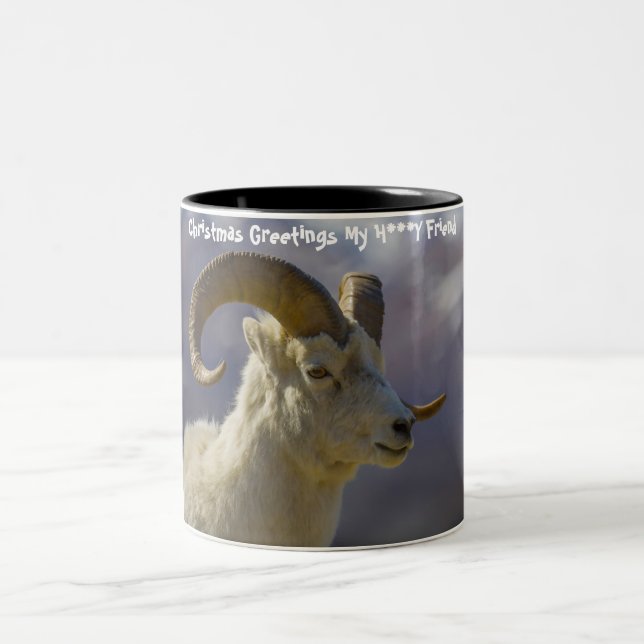Christmas Greetings  My Honey Friend Two-Tone Coffee Mug (Center)