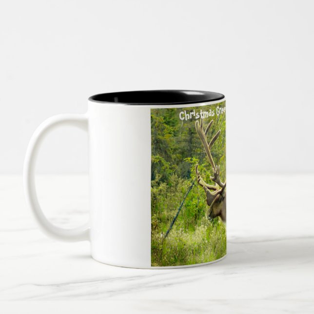 Christmas Greetings my Hunter Gatherer Two-Tone Coffee Mug (Left)