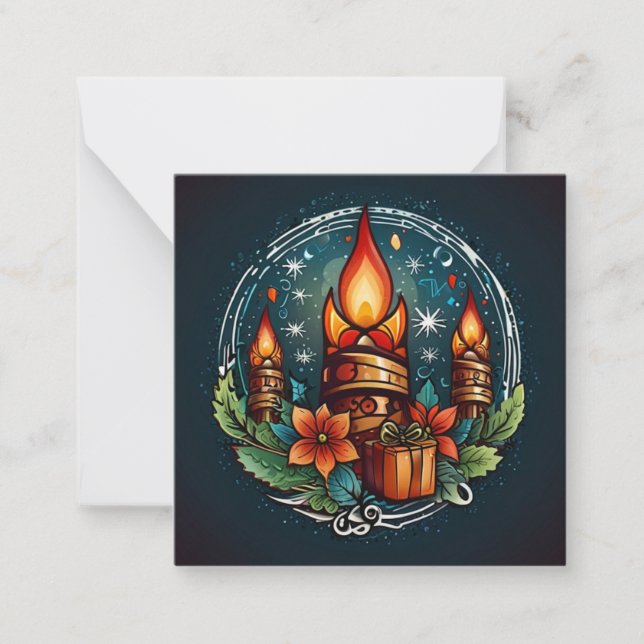 CHRISTMAS GREETINGS NOTE CARD (Front)