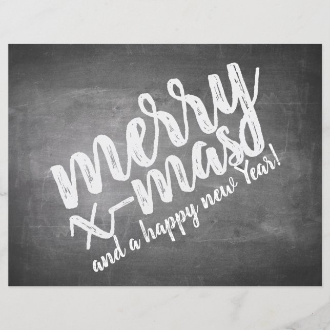 Christmas Greetings on the Chalk Board (Front)