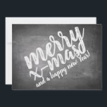 Christmas Greetings on the Chalk Board<br><div class="desc">Christmas Greetings in Chalkboard Look
The greetings card on slate is adorned with a typographic design in a chalkboard look. The text on the front is available in German,  English and Spanish. The second text can be adapted to individual requirements.</div>