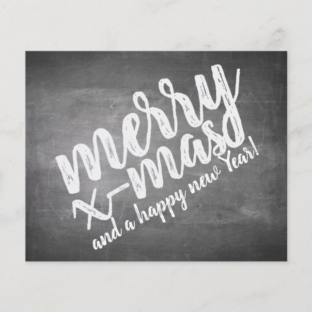 Christmas Greetings on the Chalk Board (Front)