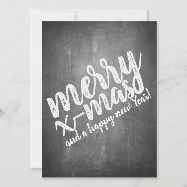 Christmas Greetings on the Chalk Board (Front)