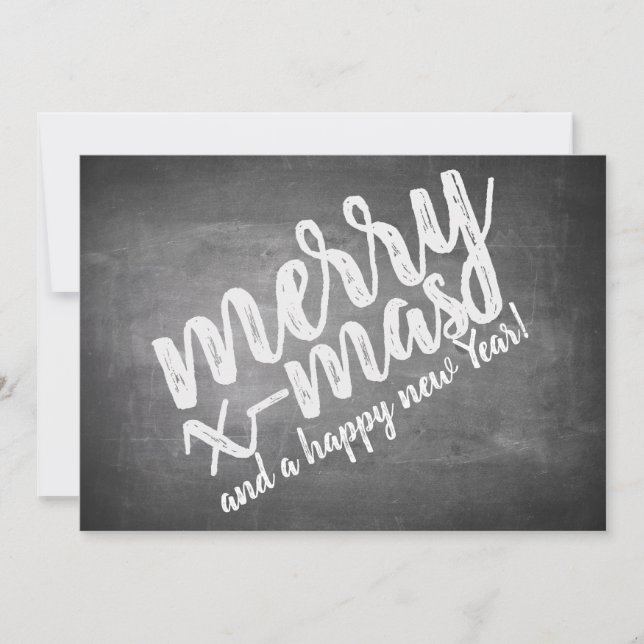 Christmas Greetings on the Chalk Board (Front)