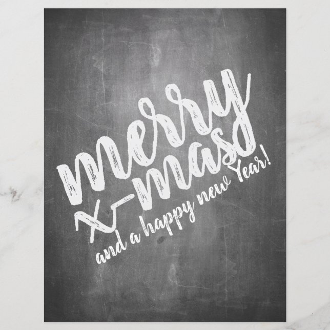 Christmas Greetings on the Chalk Board (Front)