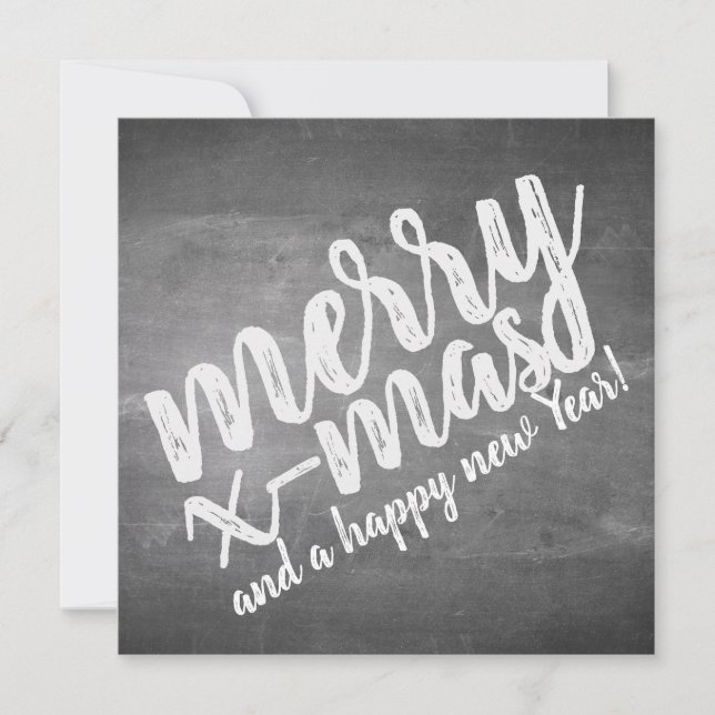 Christmas Greetings on the Chalk Board (Front)