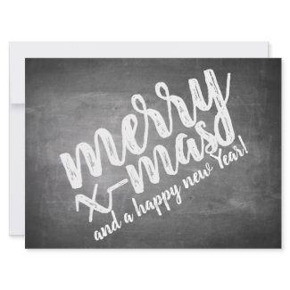 Christmas greetings on the chalk board