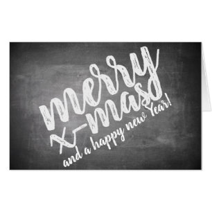Christmas Greetings on the Chalk Board Card