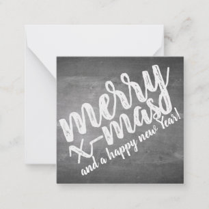 Christmas Greetings on the Chalk Board Note Card
