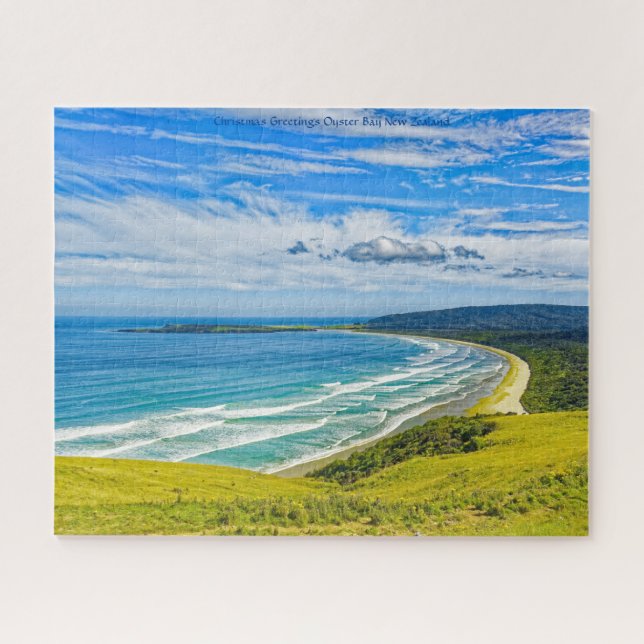 Christmas Greetings Oyster Bay New Zealand Jigsaw Puzzle (Horizontal)