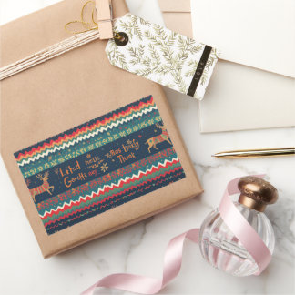 Christmas Greetings pattern Design  Rectangular Sticker