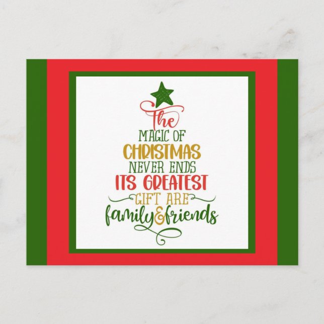 Christmas Greetings  Postcard (Front)